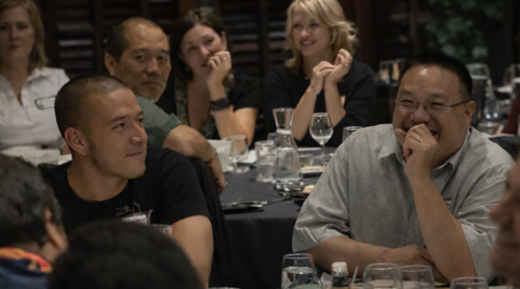 Guests enjoying the show